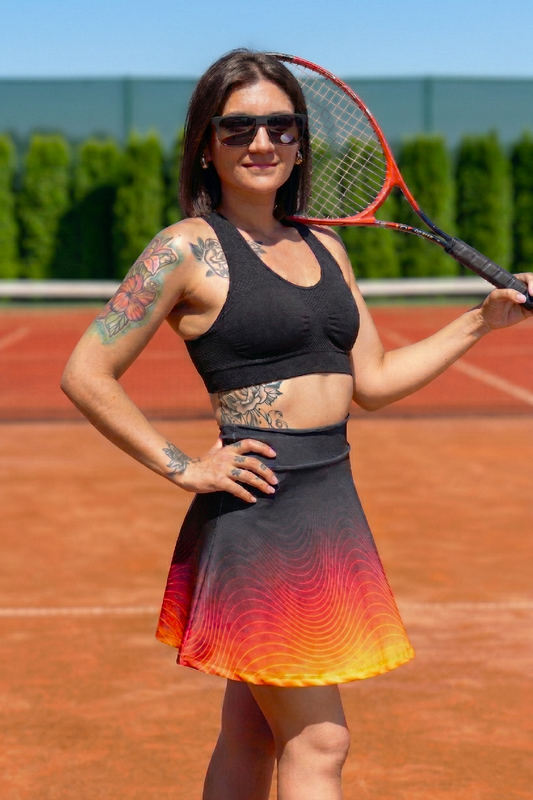 Falda Igga Negro Naranja